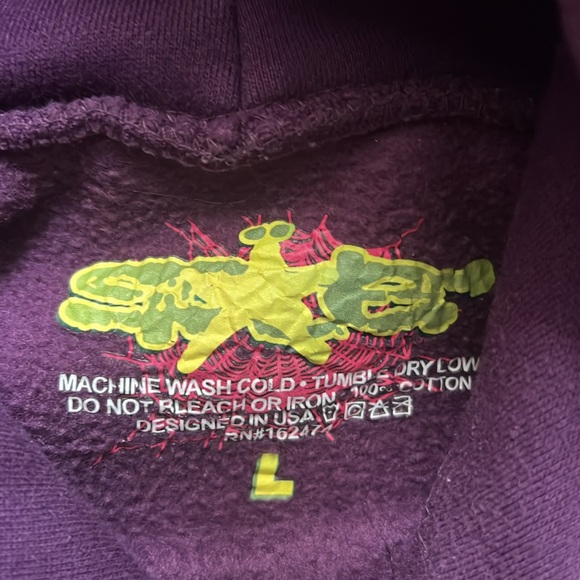 Purple Sp5der hoodie - Picture 2 of 3